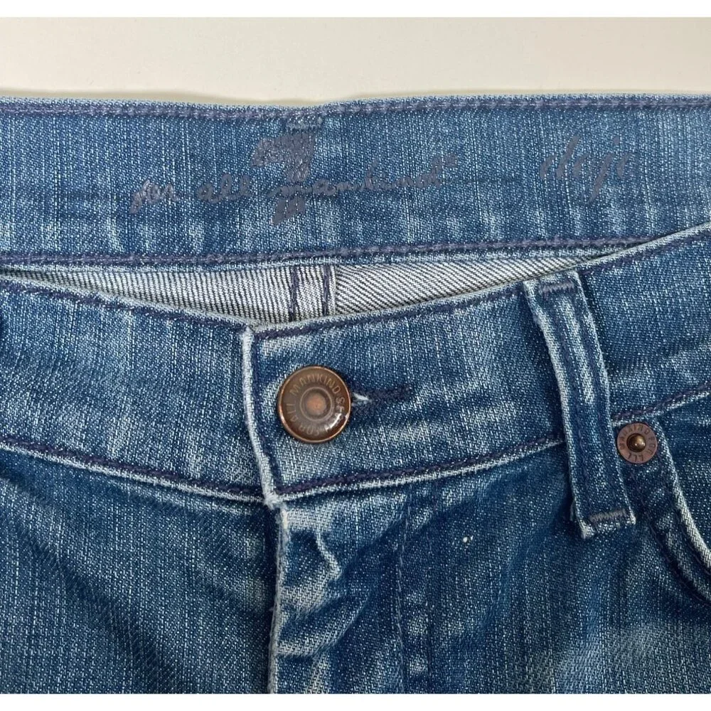 7 For All Mankind Jeans Women's DOJO Bermuda Shorts in Medium wash - Picture 3 of 7